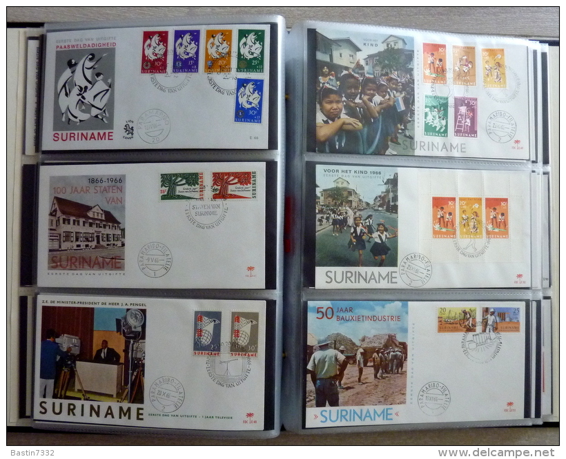 Suriname collection FDC in 3 Importa albums,1960-1995 onbeschreven