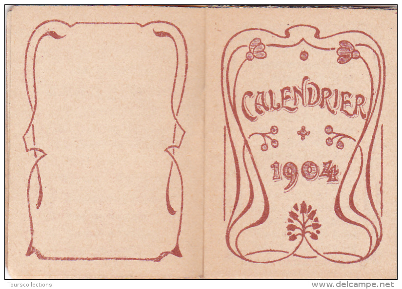 CALENDRIER Miniature Ancien De 1904 @ Format Carnet Calepin 6 X 8,5 Cm PUB Cordonnier Bottier Fayard - Amoureux - Small : 1901-20