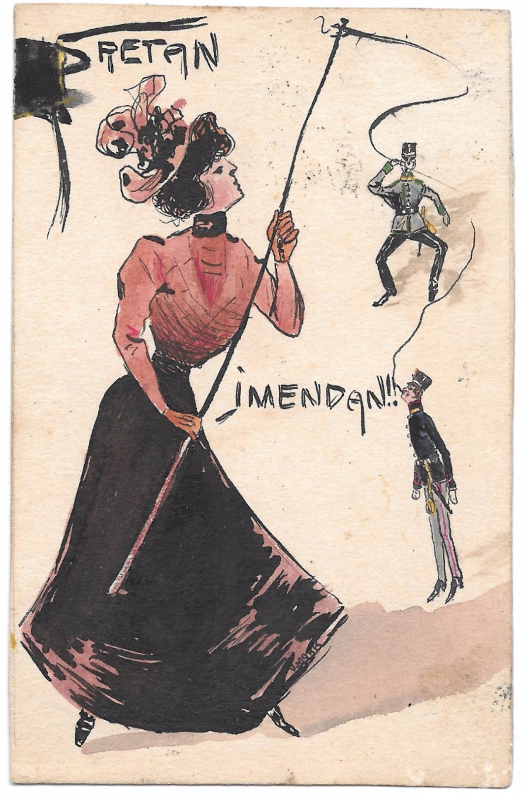 Art Nouveau RAPHAEL KIRCHNER? -  CARTOLINA DIPINTA A MANO !  - INEDITA  RRR  UNICA - Kirchner, Raphael