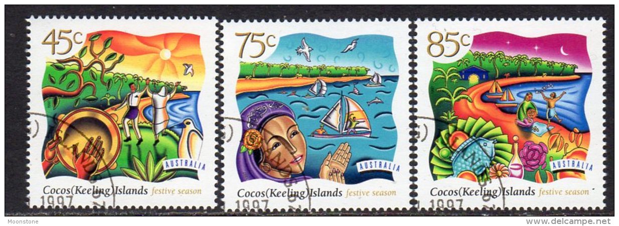 Cocos (Keeling) Islands 1997 Hari Raya Puasa Festival Set Of 3, Used (AU) - Isole Cocos (Keeling)