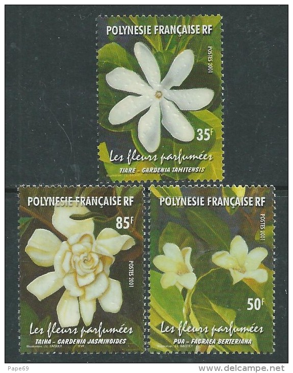 Polynésie N° 652 / 54   XX Fleurs Parfumées, Les 3 Valeurs Sans Charnière TB - Nuevos