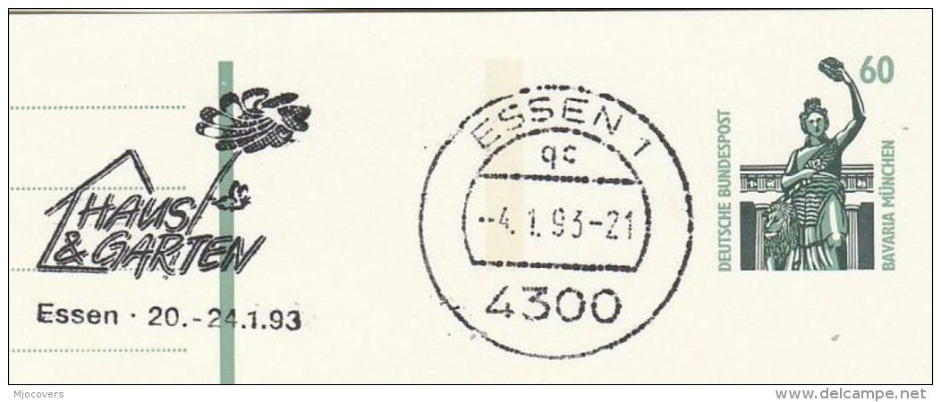 1993 Essen GERMANY COVER  HOUSE & GARDEN SHOW EVENT Slogan Illus FLOWER Flowers Postal Stationery Stamps - Other & Unclassified