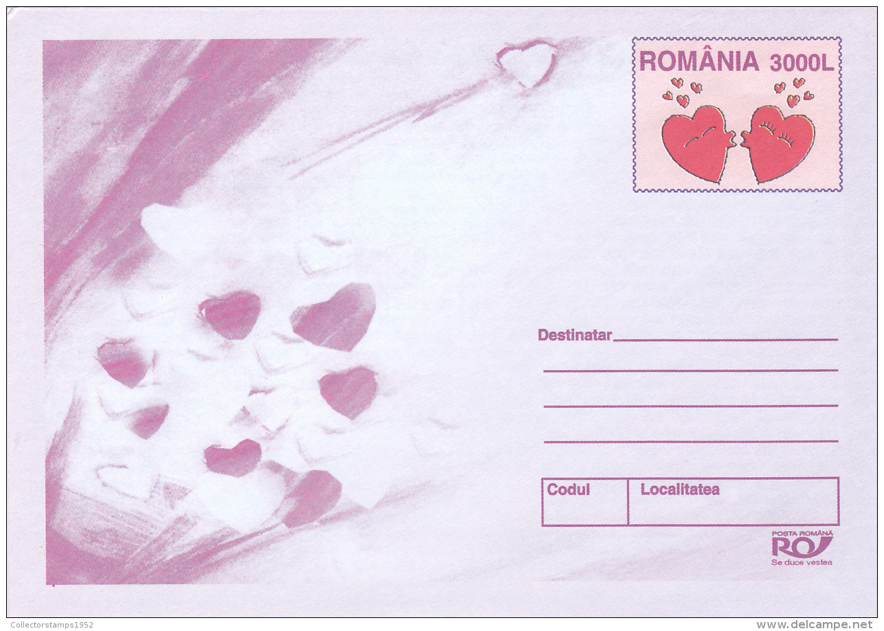 49906- VALENTINE'S DAY, HEARTS, COVER STATIONERY, 2003, ROMANIA - Other & Unclassified