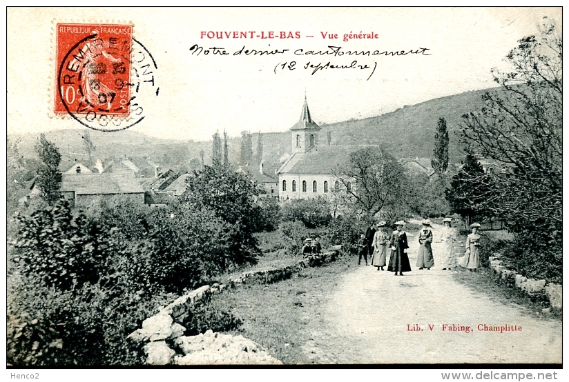 Fouvent-le-bas - Fouvent-Saint-Andoche - Vue Générale / Lib. V Fabing, Champlitte (1907) - Autres & Non Classés