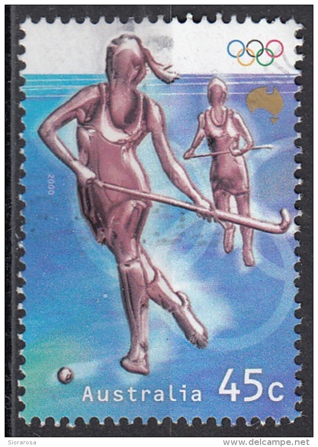 1862b Australia 2000 Sport Olimpici : Women’s Field Hockey Viaggiato Used Perf. 14 E 3/4 X 14 - Hockey (su Erba)