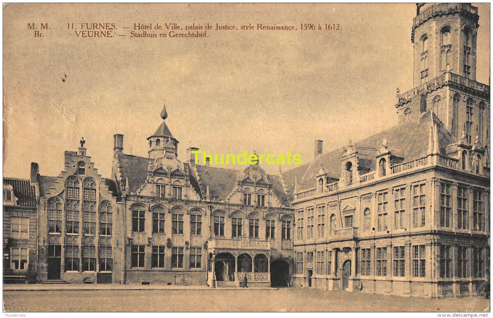 CPA VEURNE FURNES HOTEL DE VILLE PALAIS DE JUSTICE STADHUIS EN GERECHTSHOF - Veurne