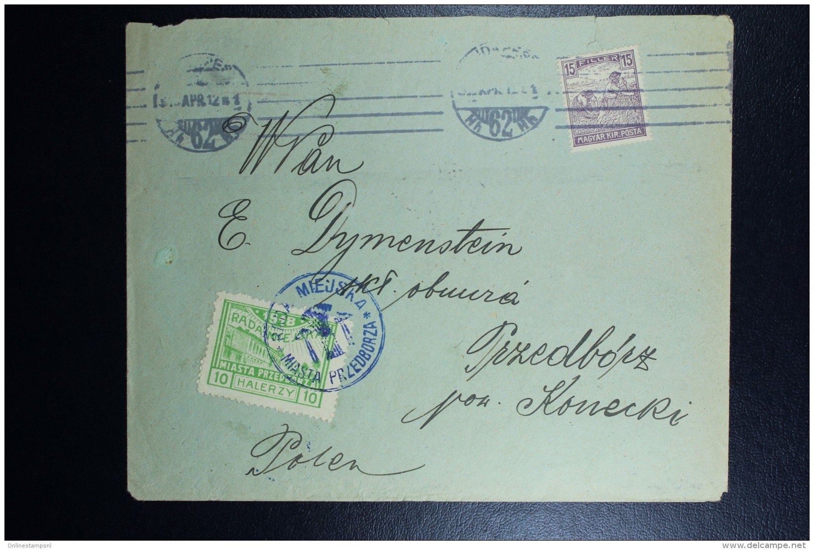 Poland,  LetterBudapest To Przedborz City Local Stamp With 15 F. Hungarien Stamp Now Across The Border - Briefe U. Dokumente