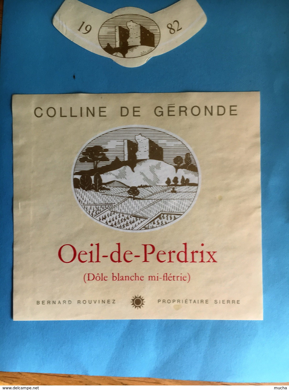 1884 - Suisse Valais Oeil-de-Perdix Dôle Blanche Mi-flétrie 1982 Coine De Géronde - Autres & Non Classés