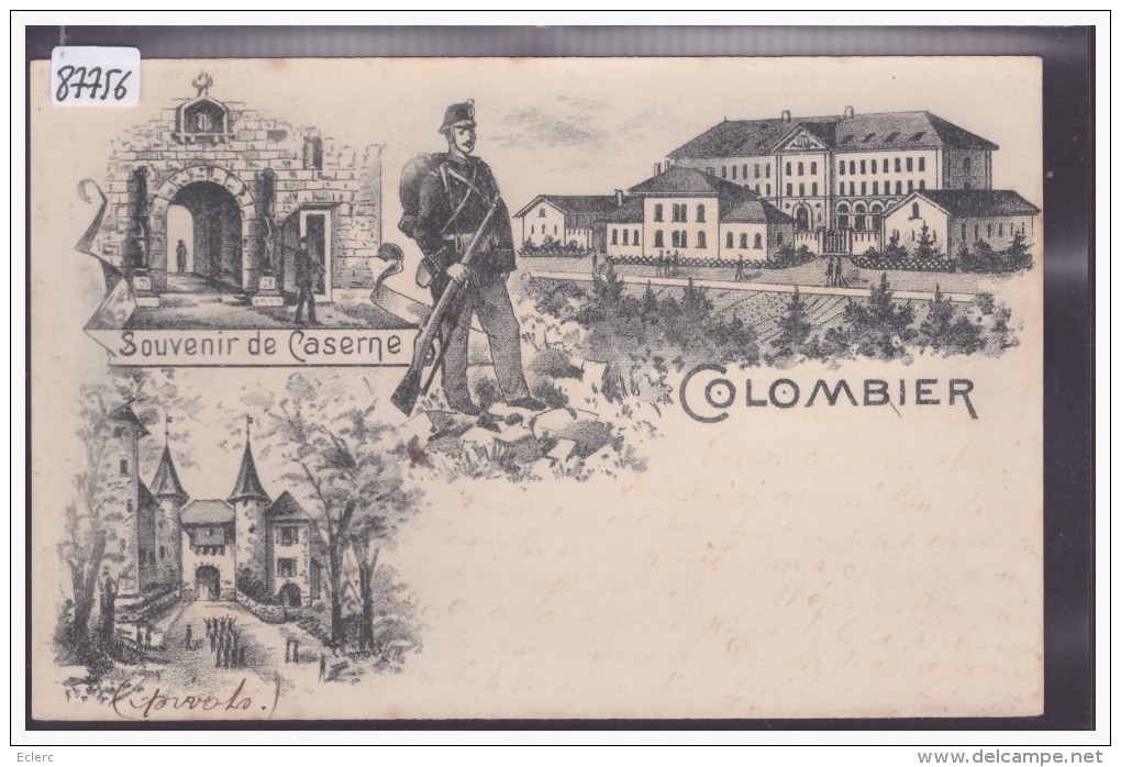 COLOMBIER - CASERNES - ARMEE SUISSE - MILITAIRES - TB - Colombier