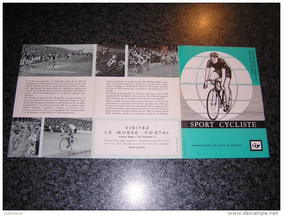 SPORT CYCLISTE 1963 Feuillet Poste Belgique 1255 à 1258 Timbres Oblitérés 1 Jour Brussel Bruxelles Cyclisme Vélo Stamp - Volledige Vellen & Velletjes