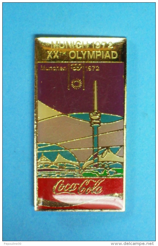 1 PIN´S  //   ** J.O  MUNICH 1972 ** XX Th OLYMPIAD ** COCA COLA® **. (©1990 IOC ®The Coca Cola Company Sta - Coca-Cola