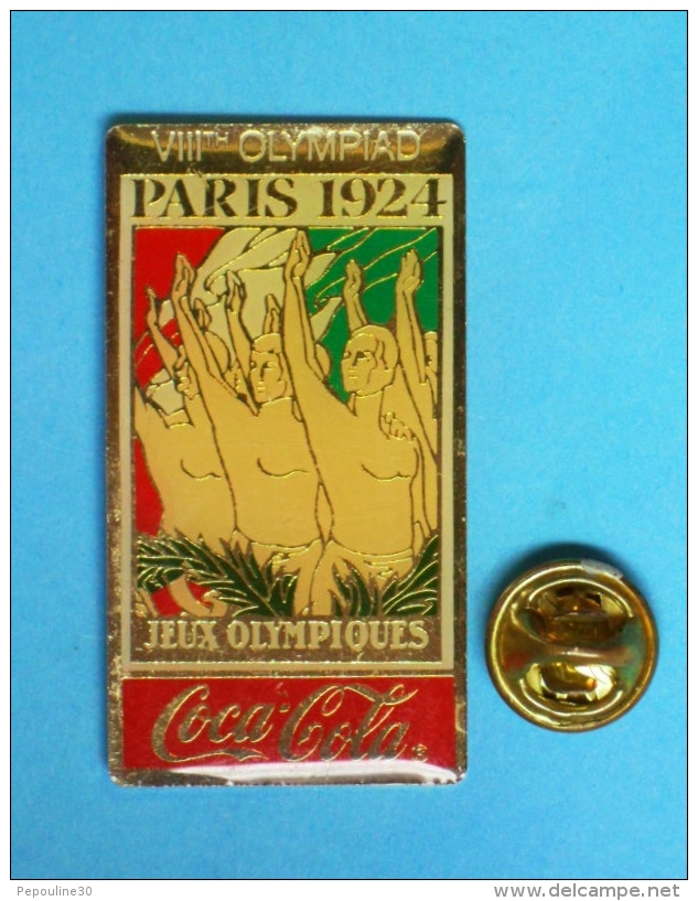 1 PIN´S  // ** VIII Th OLYMPIAD PARIS 1924  JEUX OLYMPIQUES COCA COLA® ** . (©1990 IOC ®The Coca Cola Compa - Coca-Cola