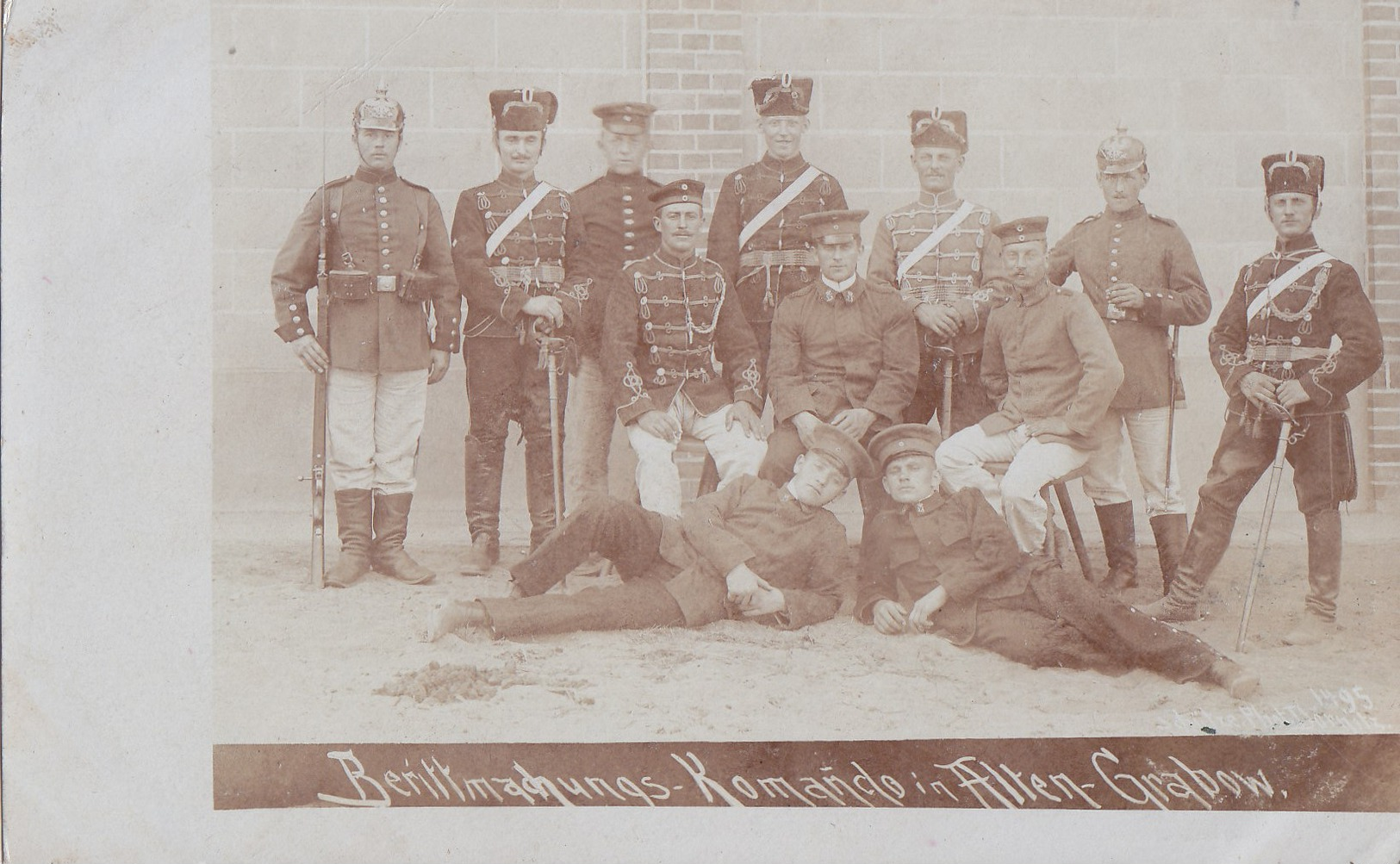 Foto Deutscher Soldat 1.Weltkrieg Husaren Regiment 10 Stendal Berittmachungs-Komando Altengrabow1911 - Krieg, Militär