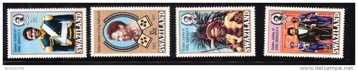 Swaziland 1971 50th Anniversary Of The Reign Of King Sobhuza II Tribal Costume MNH - Swaziland (1968-...)