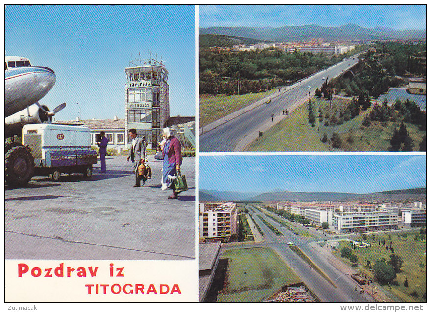 Airport Titograd Montenegro JAT DC 3 1970 - Aerodrome