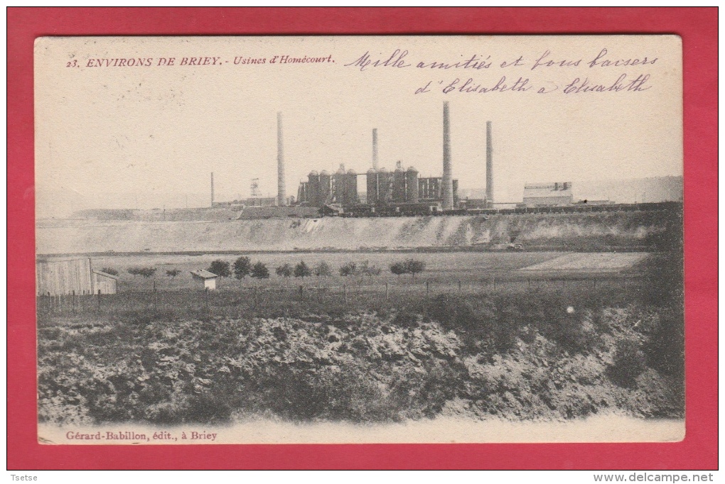 Homécourt ( Environs De Briey ) - L'Usine - 1903 ( Voir Verso ) - Homecourt