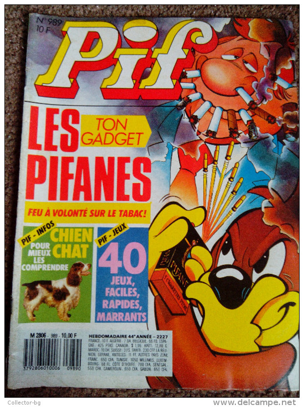 RRR VINTAGE COLLECTABLE COMICS FRANCE PIF N*989 1987 10F JOURNAL  EDITION - Pif - Autres