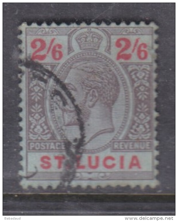 St Lucia George V, 1912, 2/6 MCA, Used, Small Tear - St.Lucia (...-1978)