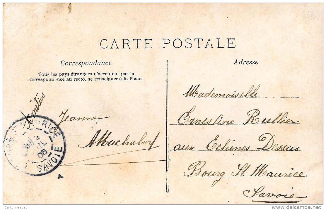 [DC3348] CPA - COPPIA DI INNAMORATI - Viaggiata 1906 - Old Postcard - Coppie