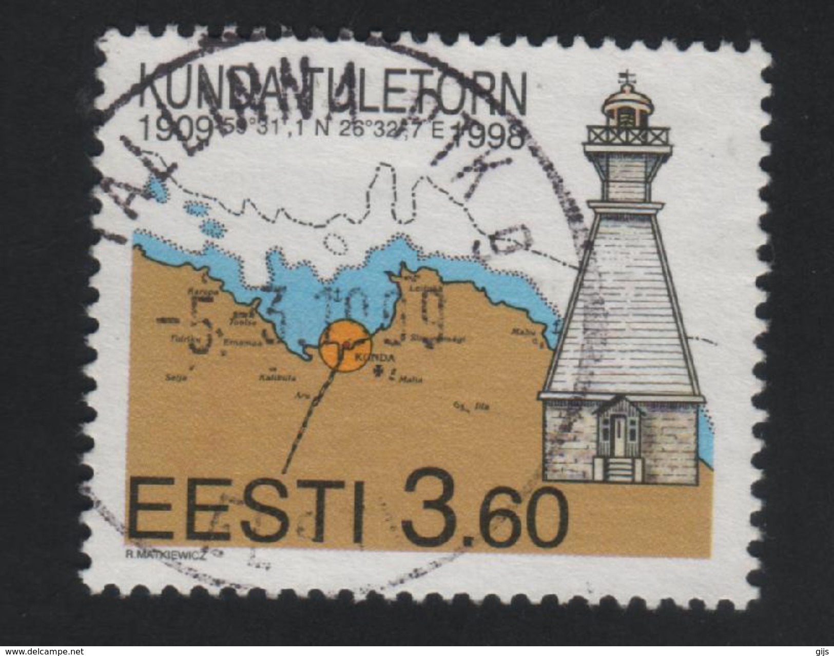 ESTLAND 2-519 MICHEL 322 VUURTOREN - Estonia