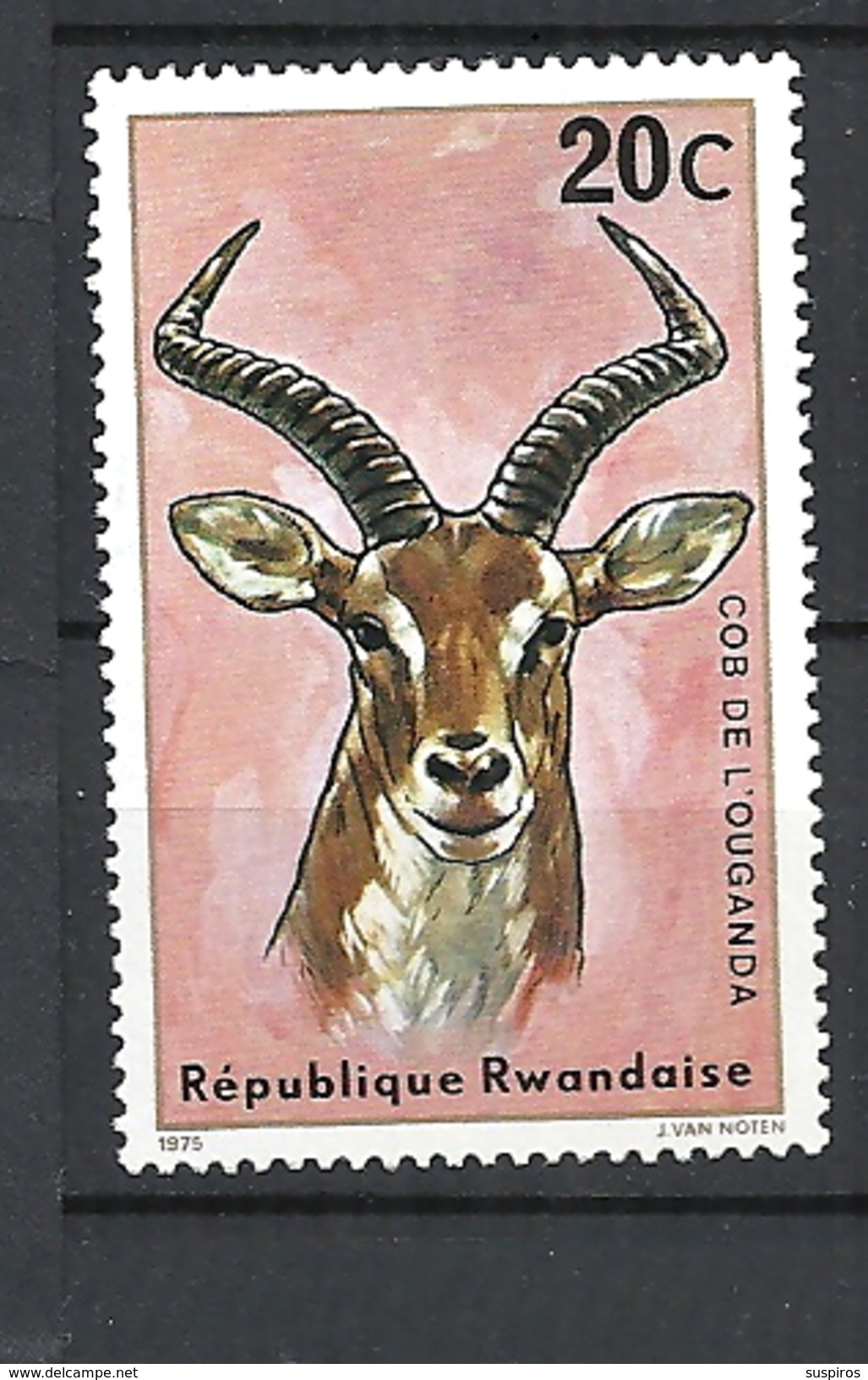 RWANDA 1975 Antelopes MNH - Nuovi