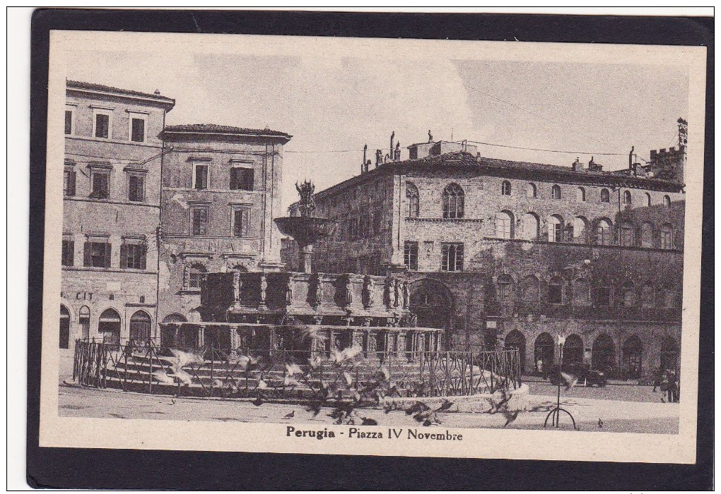 Antique Old Post Card Of Piazza IV Novembre,Perugia, Umbria, Italy,J48. - Altri & Non Classificati