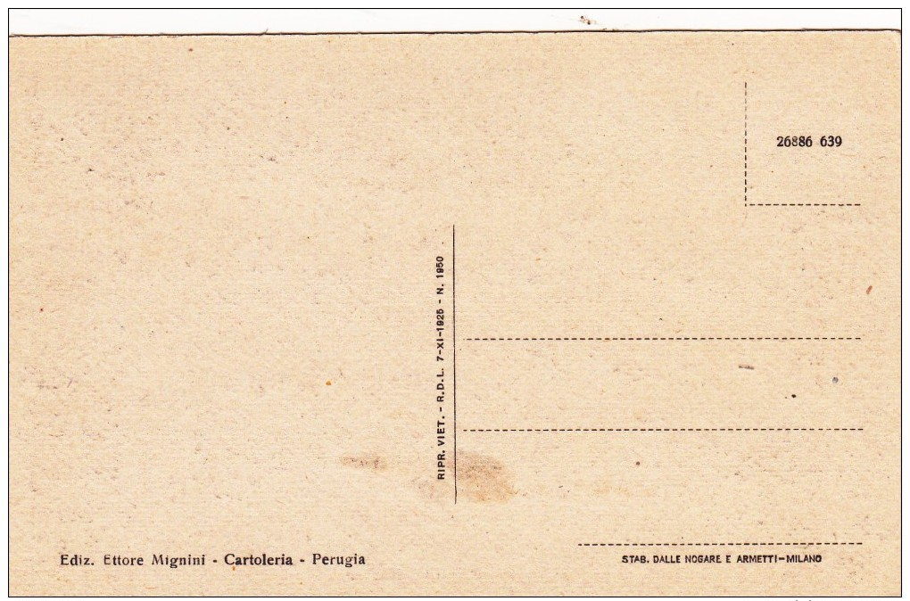 Antique Old Post Card Of Piazza IV Novembre,Perugia, Umbria, Italy,J48. - Altri & Non Classificati