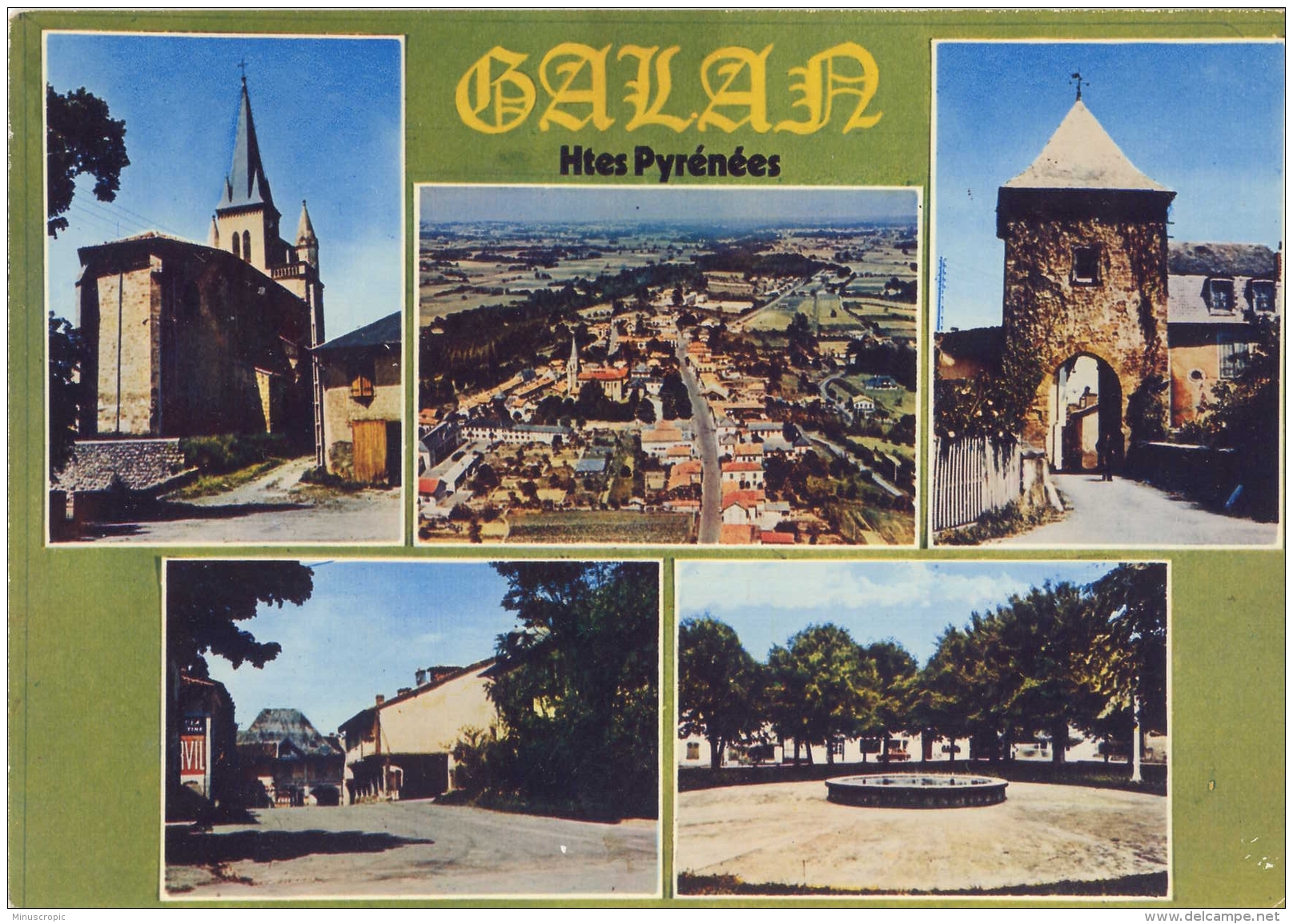 CPM 65 - Galan - L'Eglise - Vue Aérienne - Ancienne Prison - Place Des Ormeaux - Galan