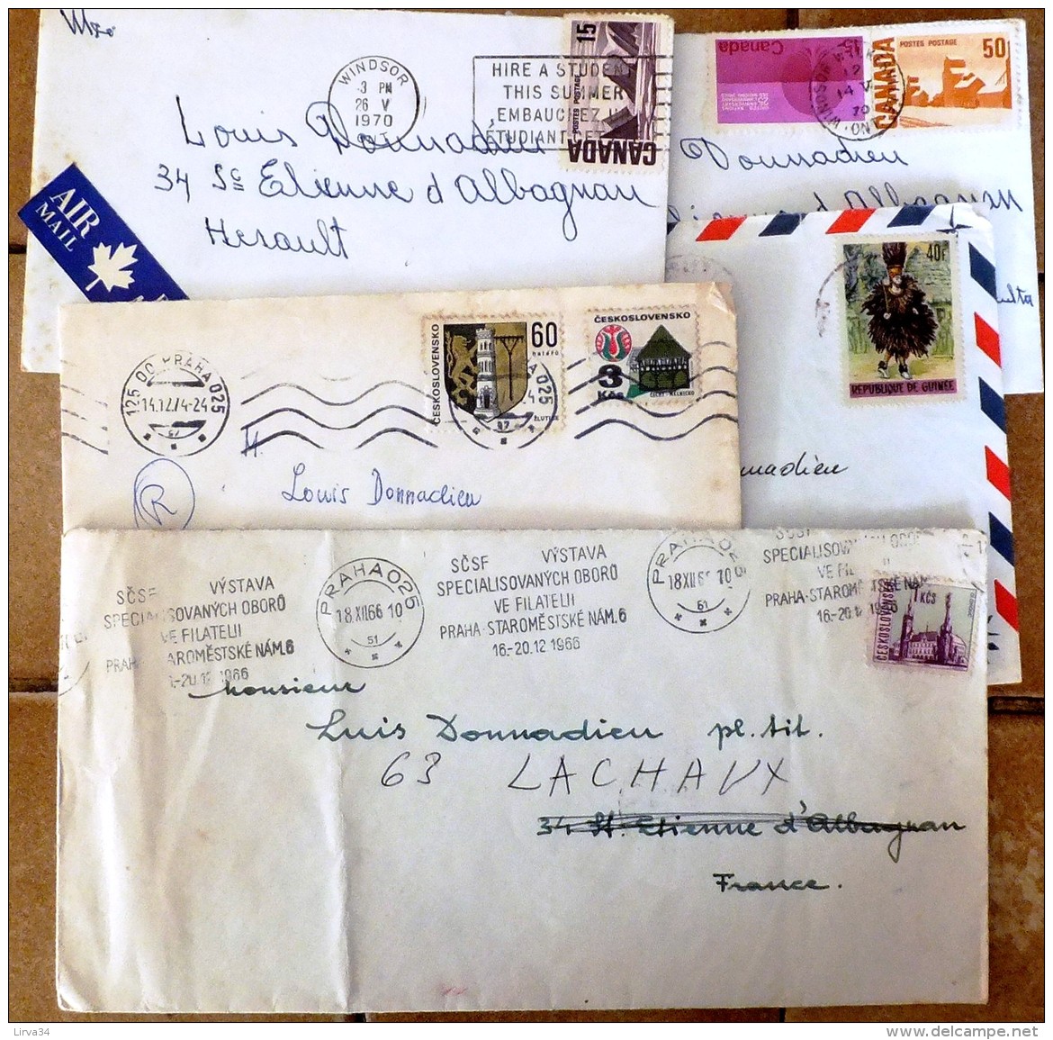 LOT 35 LETTRES DE ROUMANIE 1970... + 5 DIVERSES- PRESQUE TOUT PAR AVION AVEC NOMBREUX RECOMMANDÉS- 6 SCANS - Postmark Collection