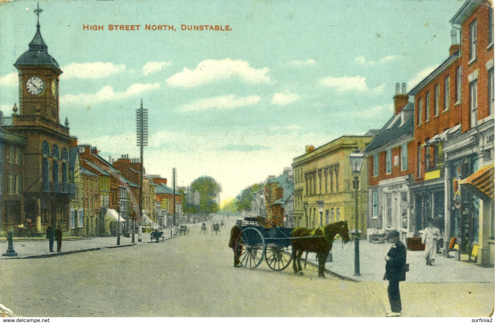 BEDS - DUNSTABLE - HIGH STREET NORTH - ANIMATED PRE-WWI Bd259 - Other & Unclassified