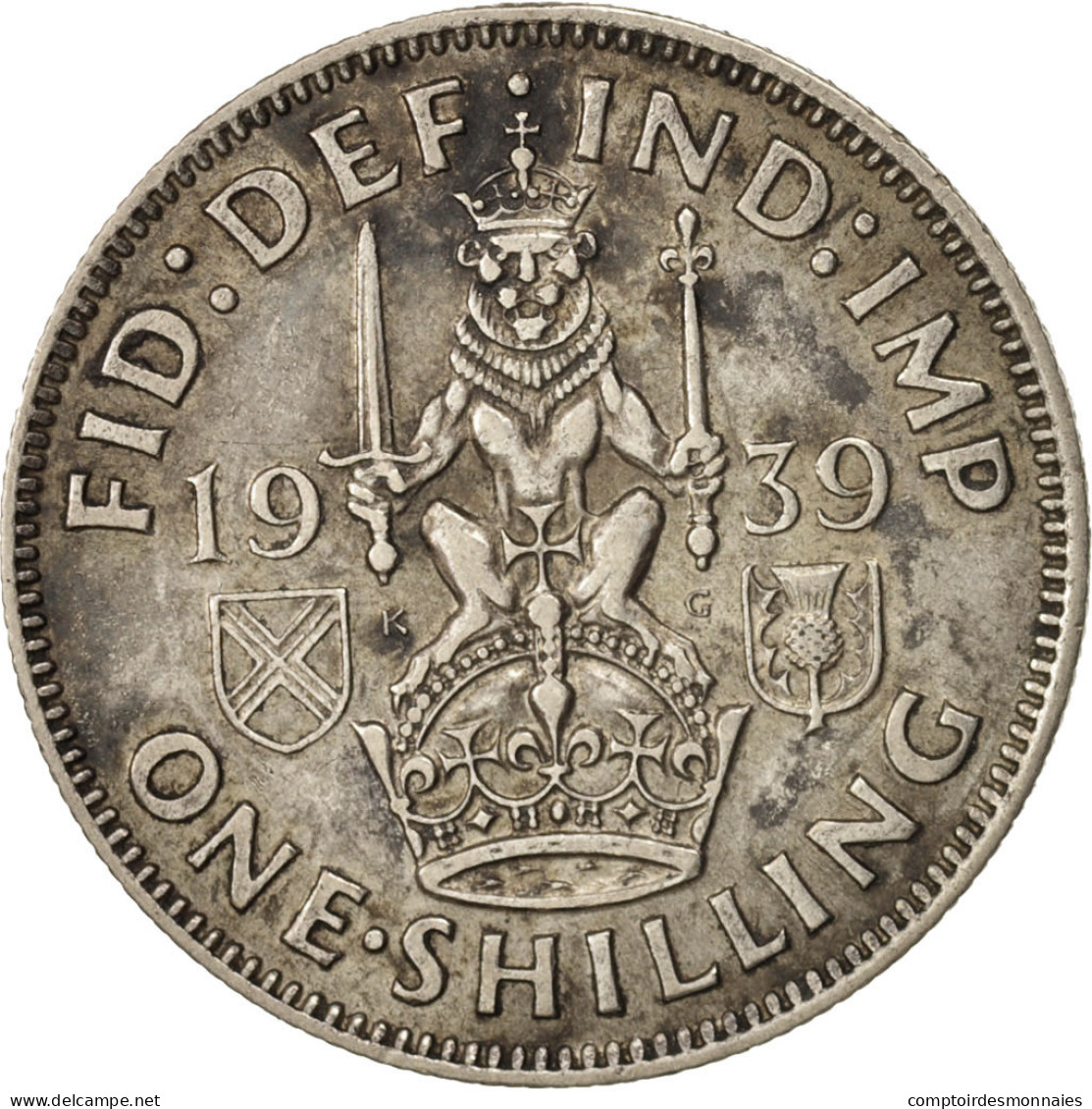 Monnaie, Grande-Bretagne, George VI, Shilling, 1939, TTB, Argent, KM:854 - I. 1 Shilling