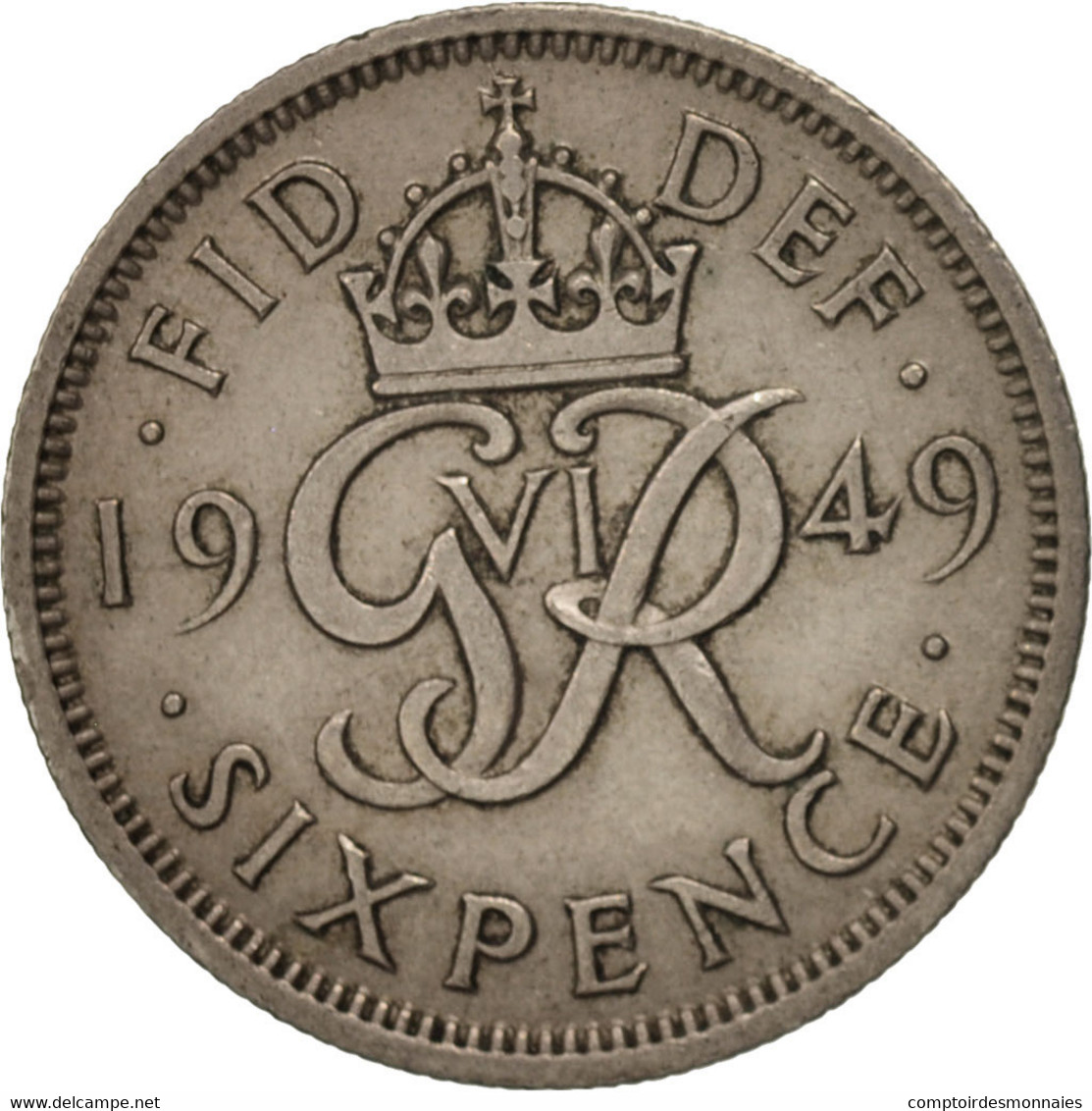 Monnaie, Grande-Bretagne, George VI, 6 Pence, 1949, TTB+, Copper-nickel, KM:875 - H. 6 Pence