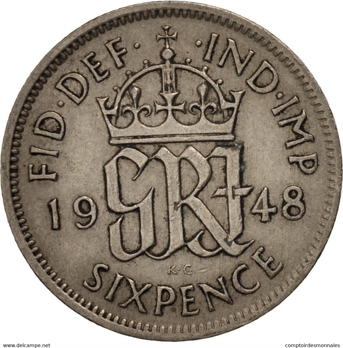 Monnaie, Grande-Bretagne, George VI, 6 Pence, 1948, TTB, Copper-nickel, KM:862 - H. 6 Pence
