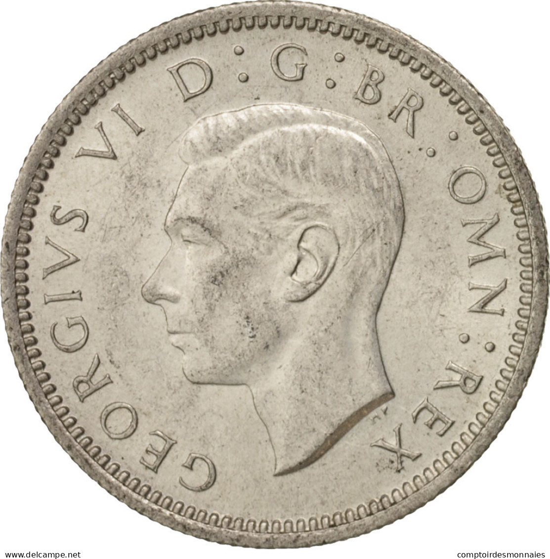 Monnaie, Grande-Bretagne, George VI, 6 Pence, 1946, SPL+, Argent, KM:852 - H. 6 Pence