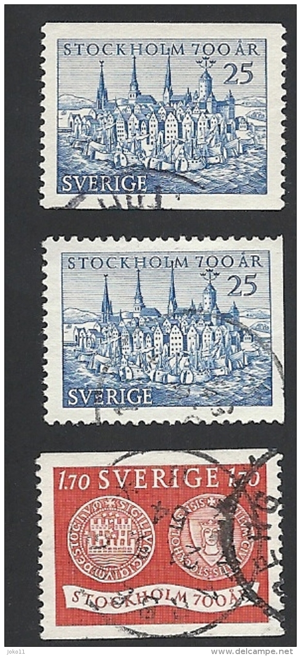 Schweden, 1953, Michel-Nr. 383-384 A+D, Gestempelt - Gebraucht