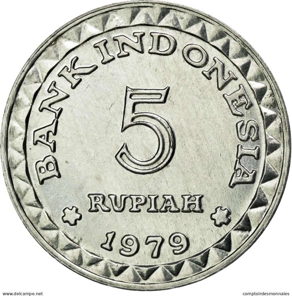 Monnaie, Indonésie, 5 Rupiah, 1979, SUP, Aluminium, KM:43 - Indonésie