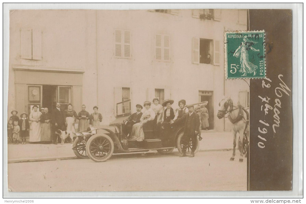 71 Saone Et Loire - Macon 1910 Tacot Automobile Animée - Macon