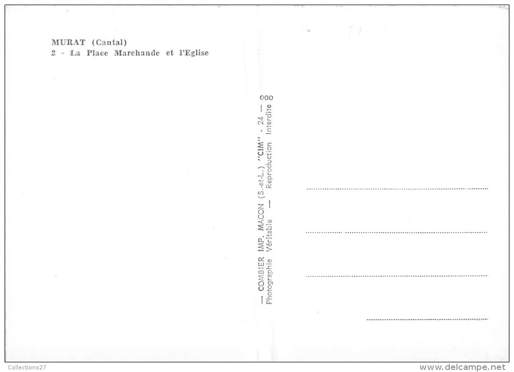 15-MURAT- LA PLACE MARCHANDE ET L'EGLISE - Murat