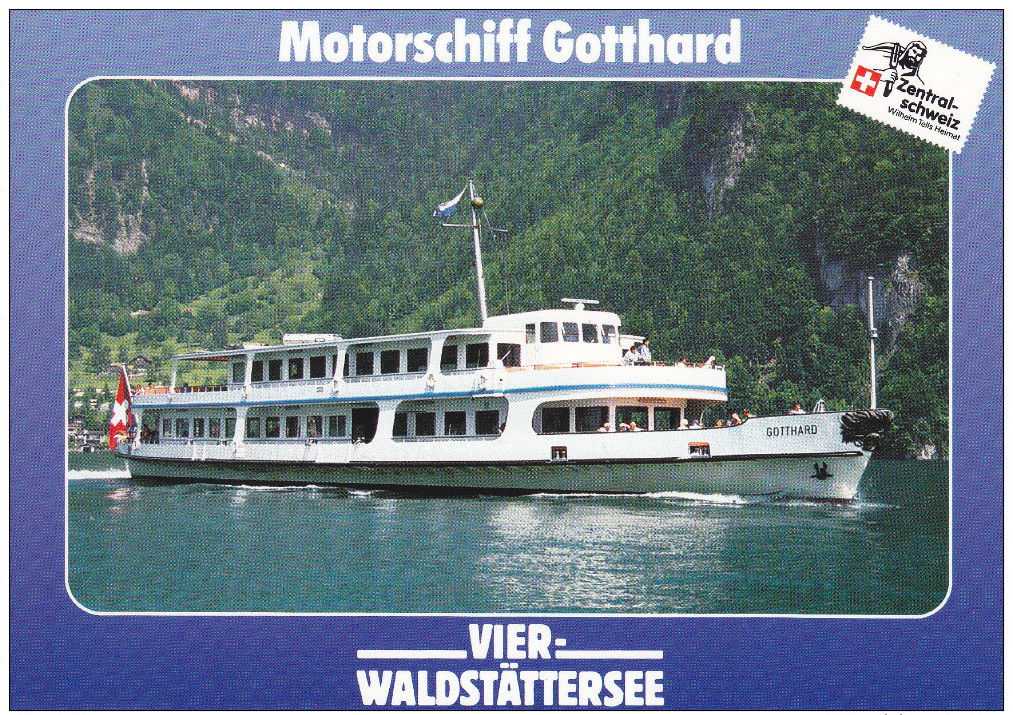 Ak Vierwaldstättersee, Motorschiff Gotthard - Ferries