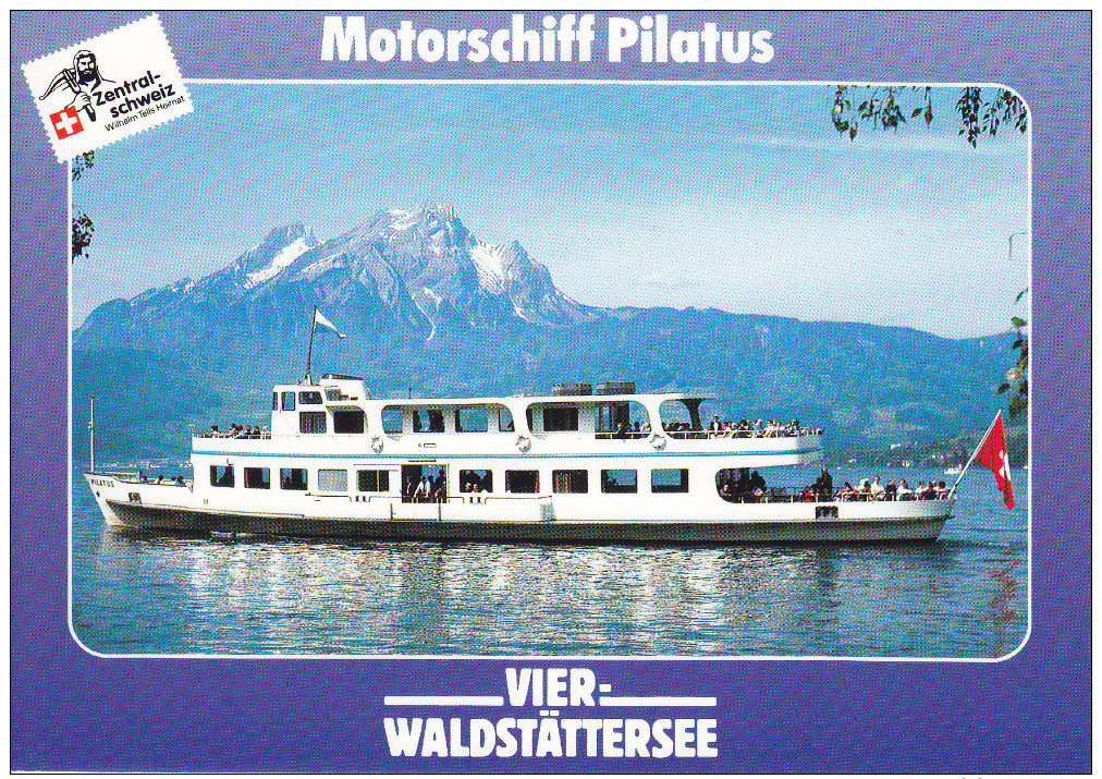 Ak Vierwaldstättersee, Motorschiff Pilatus - Ferries