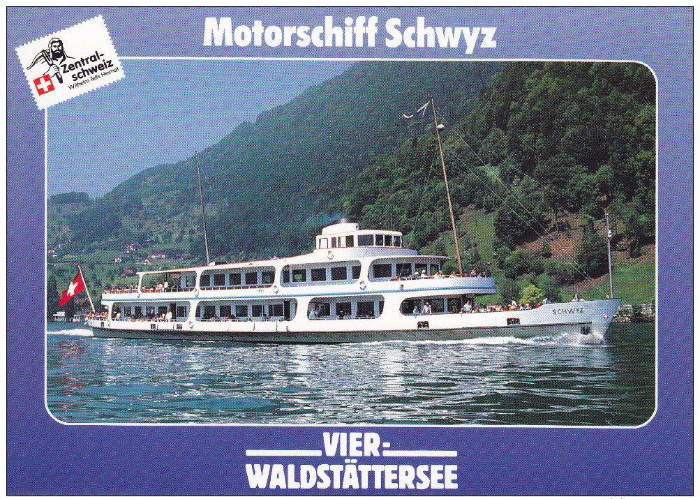 Ak Vierwaldstättersee, Motorschiff Schwyz - Fähren