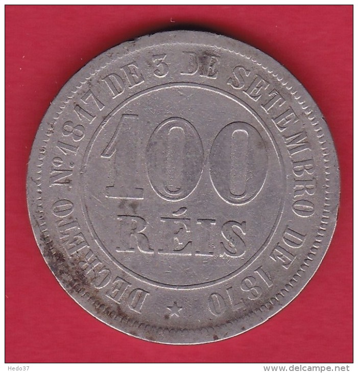 Brésil - 100 Reis  - Argent - 1885 - Brésil