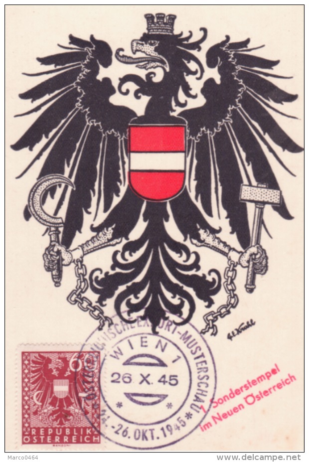 ! Sonderstempel Im Neues Osterreich   25/10/1945      C759 - Storia Postale
