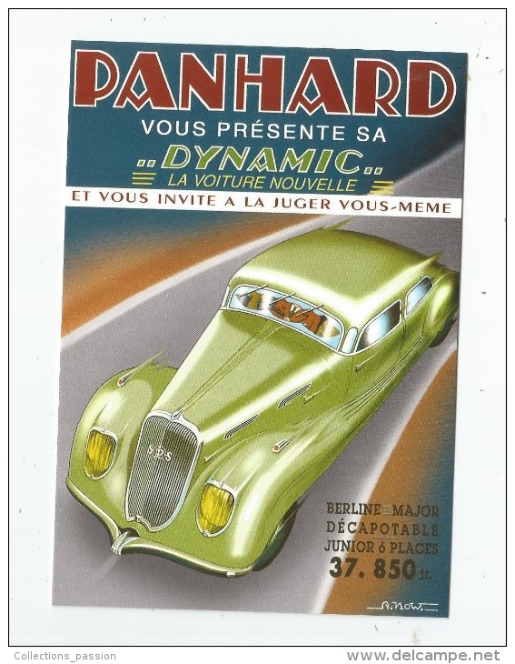 Cp , Collection LES ANCÊTRES DE L´AUTOMOBILE , Vierge  , PANHARD , DYNAMIC , 3.8L , 1936 - Voitures De Tourisme