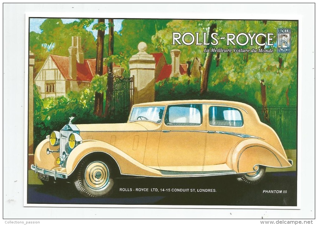 Cp , Collection LES ANCÊTRES DE L'AUTOMOBILE , Vierge  , ROLLS-ROYCE - Turismo