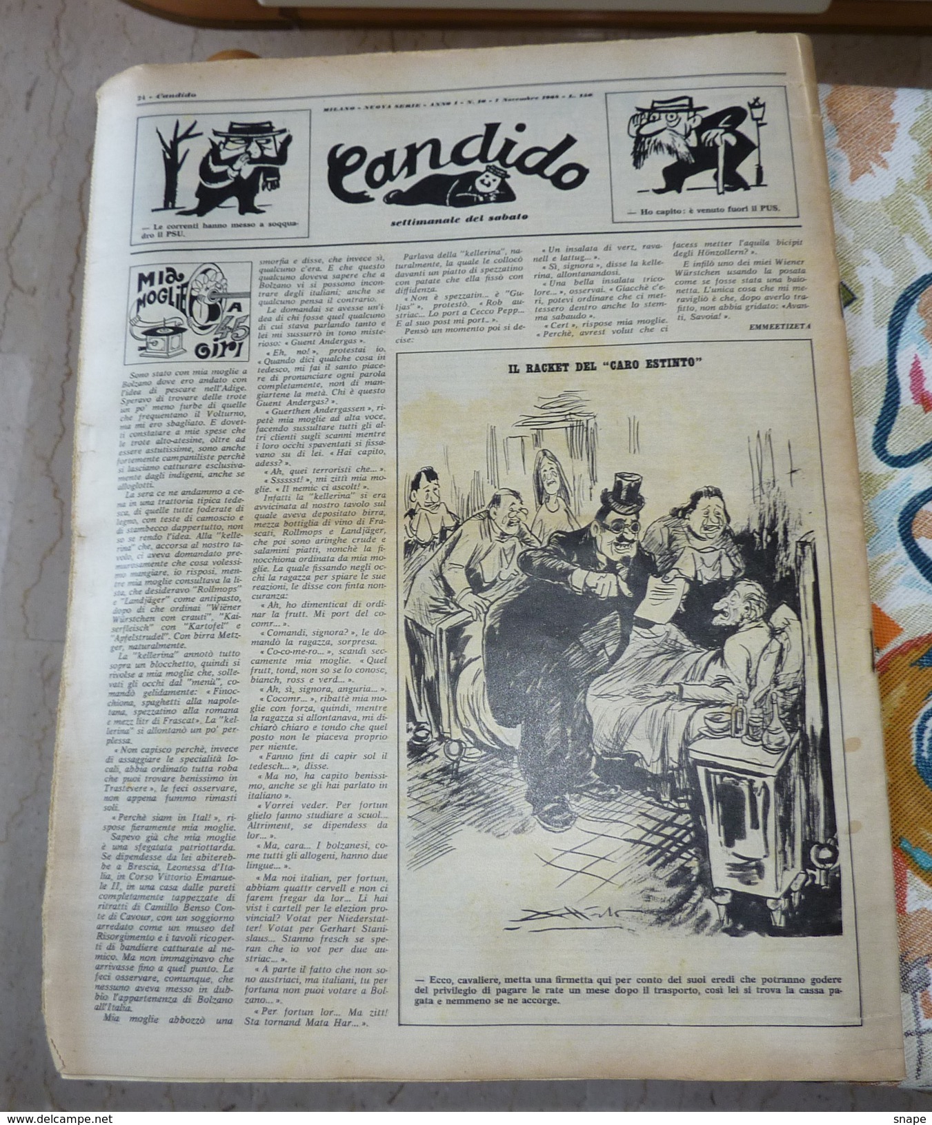 Candido Nuova Serie Satira Guareschi Del 07 Novembre 1968 Rivista - Autres & Non Classés