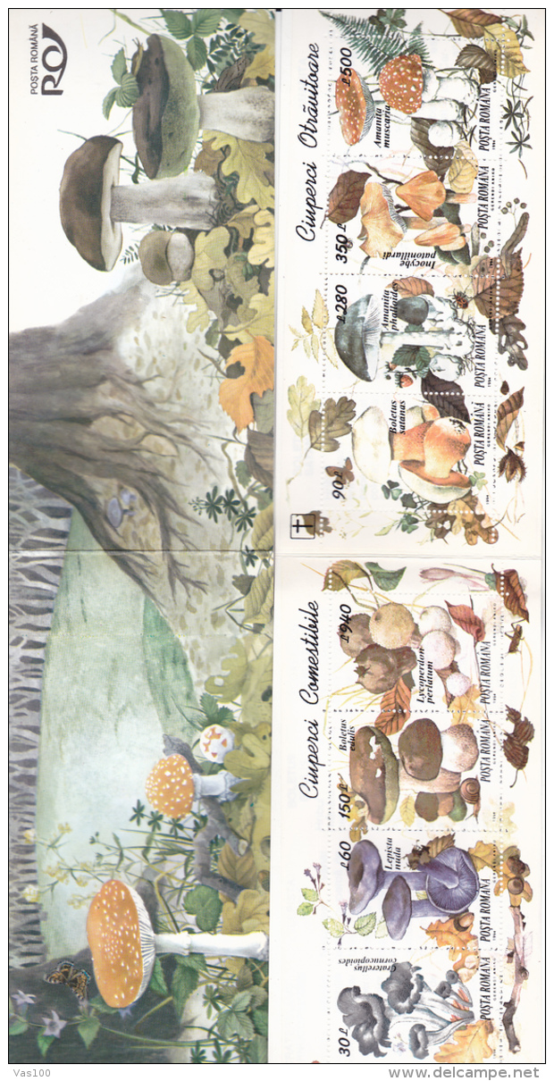 #BV3441 MUSHROOMS, PLANTS, 1994, Mi 5005/12, MNH**, BOOKLET X 2, ROMANIA - Postzegelboekjes