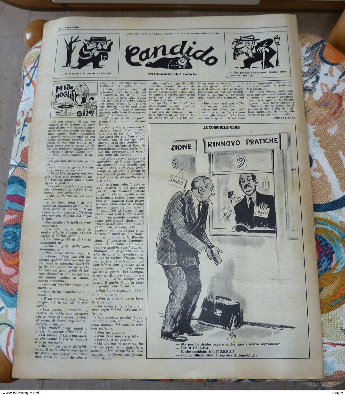 Candido Nuova Serie Satira Guareschi Del 10 Ottobre 1968 Rivista - Autres & Non Classés