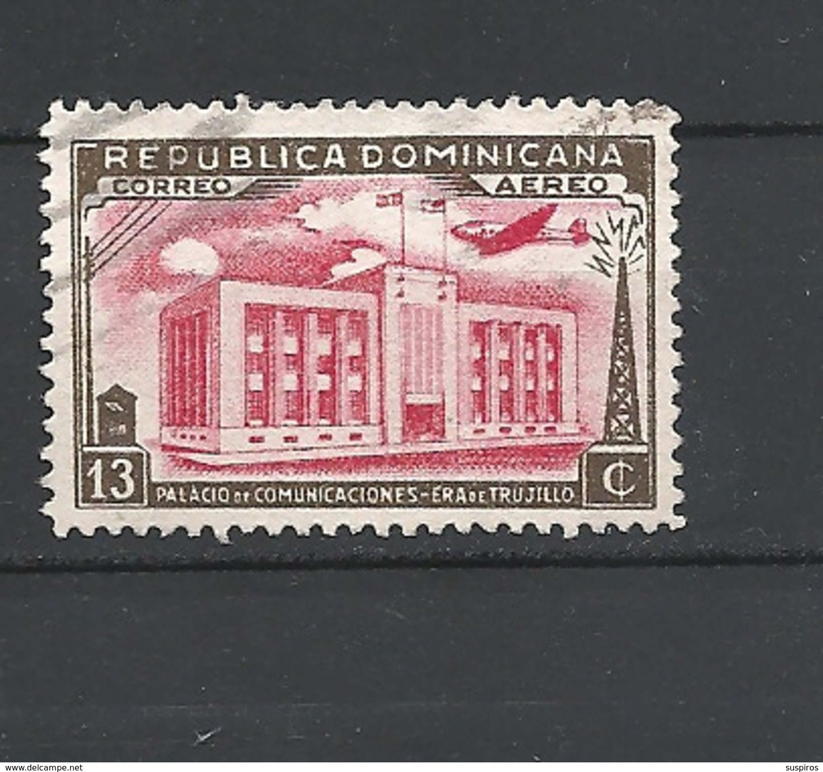 Republica DOMINICANA  1944 Airmail - Buildings YV55 USED - Dominican Republic