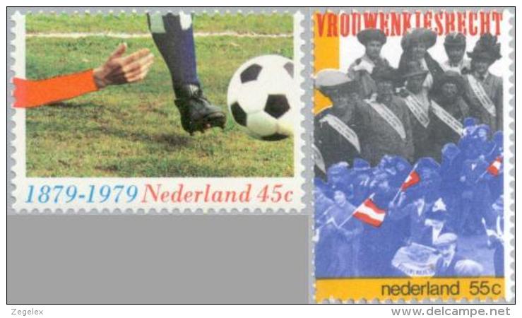 1979 Voetbal En Kiesrecht, Football, Soccer NVPH 1182+83 Postfris/MNH/** - Neufs